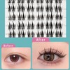 Derpilo Partial False Eyelashes, 60 Bundles, Matsueku, 3D False Eyelashes,