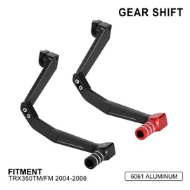 IUVWISN ATV Folding Gear Shifter Pedal Shift Lever CNC for Rancher 350 TRX350 FM TM 2004 2005 2006 Red