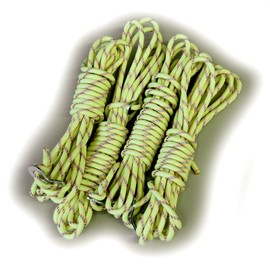 ELLISSE TGR-4J Luminous + Reflective Guy Rope Tent Rope with Free Aluminum Fittings, 0.2 inches (5.0 mm) x 13.1 ft (4 m), Set of 4