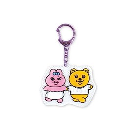 Tees Factory OU-5541719CG Clear Panchu Key Chain Girls with Clothes Bear H2.1 x W 2.7 x D 0.1 inches (5.3 x 6.8 x 0.3 cm), with bears