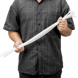 Armpow 24 inch White Zip Ties Heavy Duty 50 PCS, 250 LBS Ultra Exclusive Strong Plastic Wire Ties, Large Cable Ties Extra Long Tie Wraps, Indoor and Outdoor UV Resistant