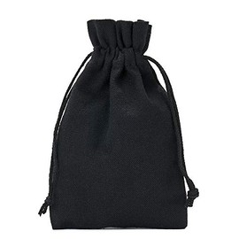 6 Cotton Bags, Gift Bags, Certified, Advent Calendar, Gift Wrapping, Decoration, Christmas, black, Gift bag with drawstring