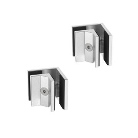 Glass Clamp Adapter Stabilizer Square 2 Inches Corner Heavy Duty Stainless Steel (Pack of 2)