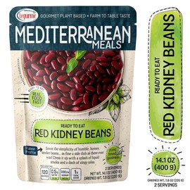 Mediterranean, Ready to Eat Red Kidney Beans, Gluten Free, Plant Based, Vegan, No Preservatives, No Colorants, No Artificial Flavors, 14.1 Oz (Pack of 1)