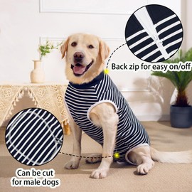 Axcimond Dog Body After Surgery Dog Onesie with Zip Op Body Dog After Surgery Dog Body Castration Dog Surgical Body Male Wound Protection Recovery Suit for Dogs Cones Alternatives