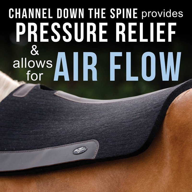 PROFESSIONAL'S CHOICE 100% Steam-Pressed Wool Felt Saddle Pad | Western