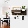 Bocguy Key Holder with Shelf, Wooden Key Holder with 6