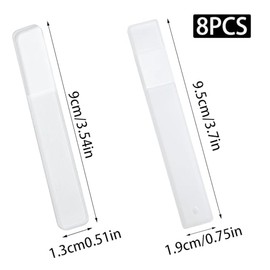 Pine & Linen 8 Pcs Nano Nail File, Glass Fingernail Polisher Shiner Glass Nails Buffers, Crystal Nail Files for Nails/Women（Style-1）