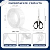 3 Rollos7M Cinta Doble Cara Extrafuerte,Reutilizable Nano Tape con tijeras,