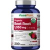 NusaPure Beet Root 1,350 mg 200 Organic Tablets (Vegetarian, USDA,