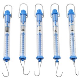 TAODAN 5PCS 5 Sizes Scientific Plastic Transparent Tubular Spring Balance, Hanging Tube Spring Scale, 1N, 5N, 10N, 20N, 30N
