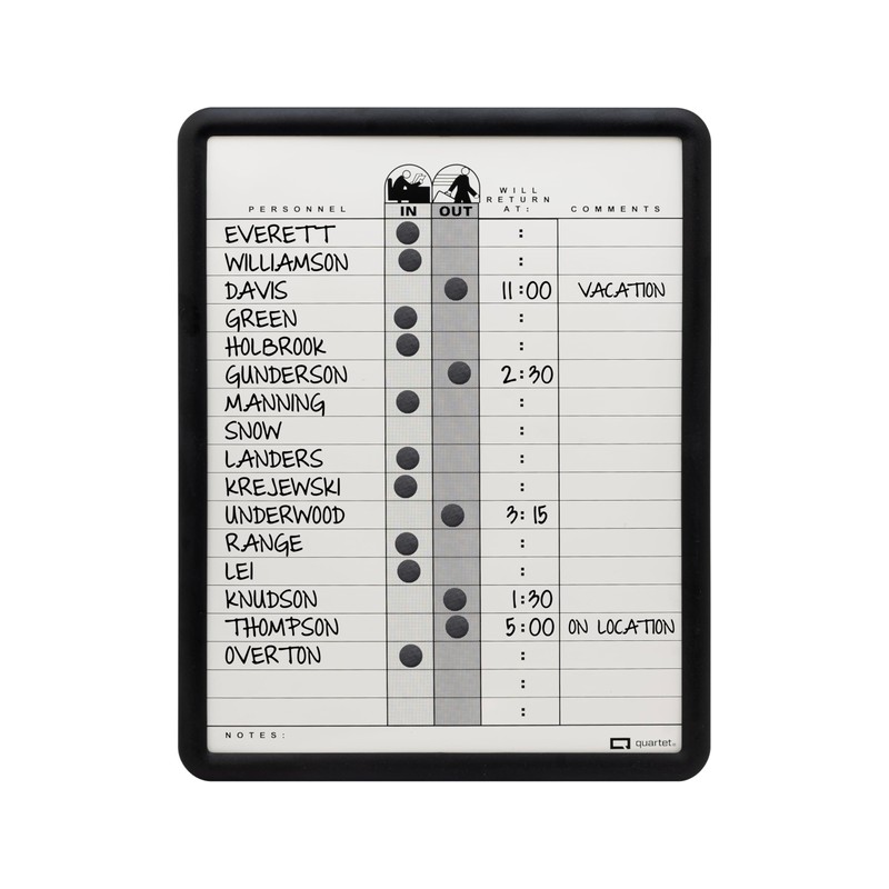 Quartet In/Out Board, 11" x 14", DuraMax Porcelain, In and