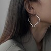 Large Square Hoop Earrings for Women Golden Large Hoop Earrings