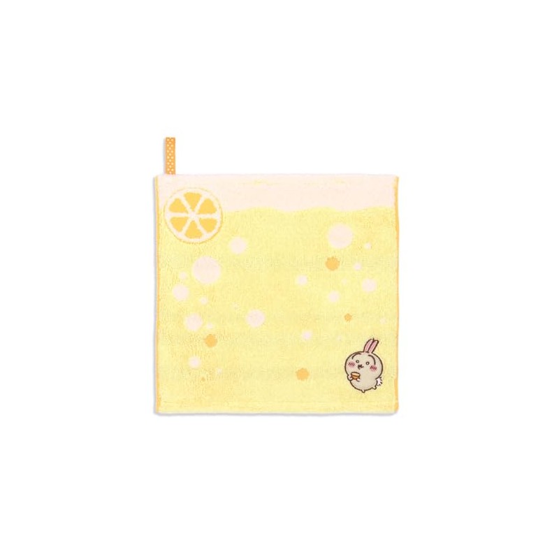 Chiikawa 41-1260080 Supa Towel Handkerchief, Yellow, Rabbit, Approx. 9.8 x