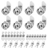 5/8" Zinc Alloy Cam Locks (8 Pack) with Keys -