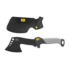 Hawk Hatchet with 2.5" Stainless Steel Blade, Rubber Overmold Handle & Nylon Sheath | Durable Corrosion-Resistant Full-Tang Small Axe for Hunting, Camping & Survival