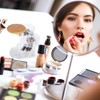 Relaxdays Make Up Organizer Round 3 Tier Rotating Cosmetic &