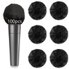 100PCS Microphone Cover Disposable Non-Woven Microphone Windscreen Protective Cap Karaoke