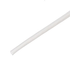 DMiotech 5mmx3.0M Fiberglass Sleeving Insulation Small Line Fabric Tube for Wire Protection with Resin White