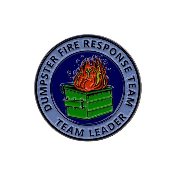 Dumpster Skip Fire Response Team Enamel Pins, Funny Brooches for