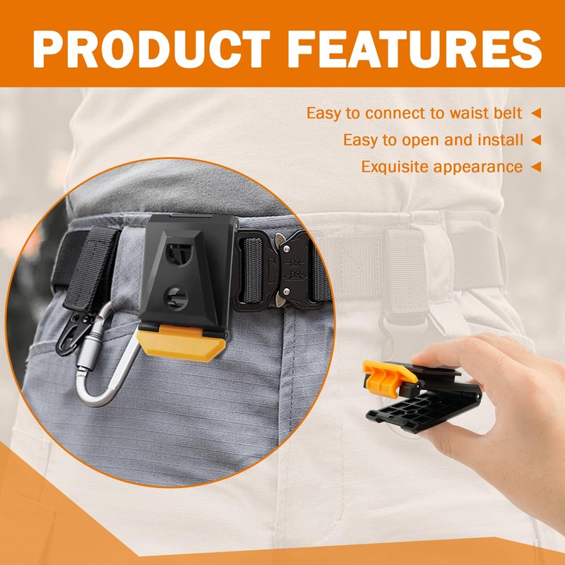 6Pcs Tool Belt Clip ABS Tool Belt Buckle Fast Put