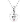 KunBead Middle Sister 18 inch Pink Heart I Love You
