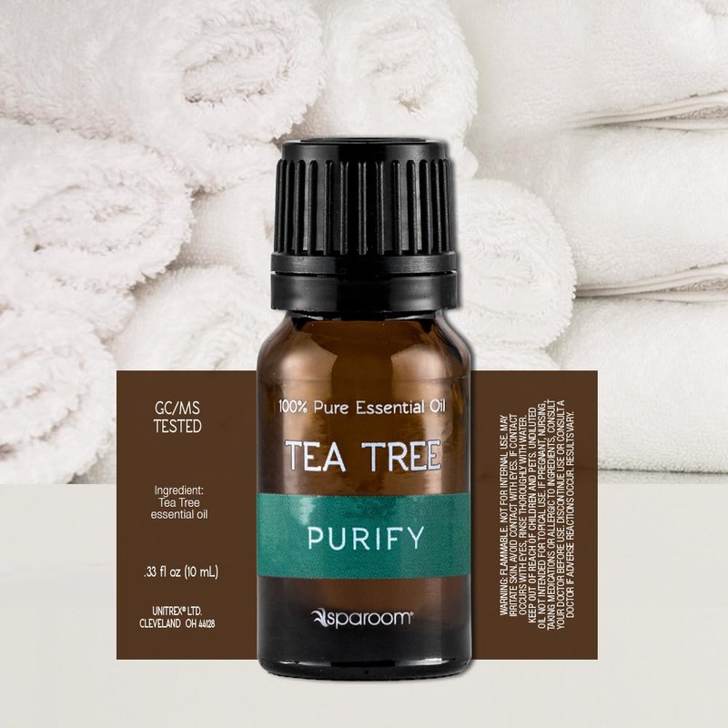 SpaRoom Aromatherapy 100% Pure Undiluted Essential Oil, Purify Tea Tree,