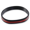 Forge Firefighter Awareness Support Thin Red Line Silicone Wristband Bracelets