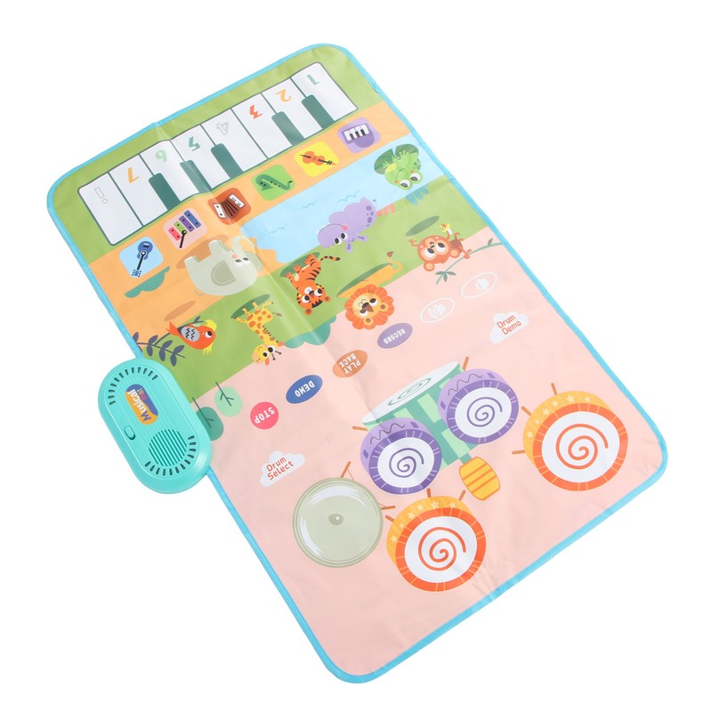 Musical Mat for Toddlers Floor Piano Keyboard Drum Carpet Waterproof