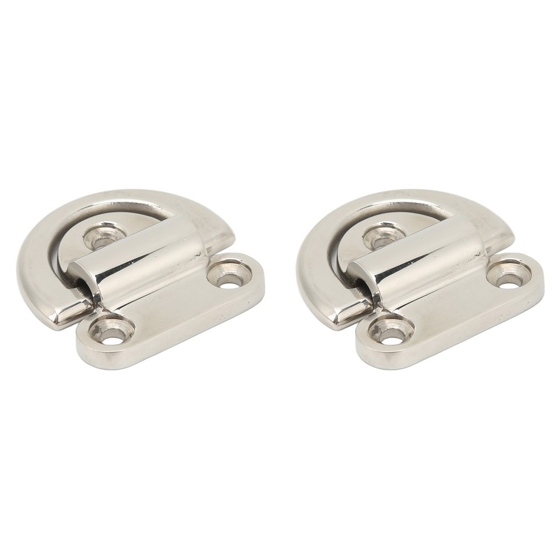 Stainless Steel Marine Folding Pad Eye Cleat Heavy Duty D