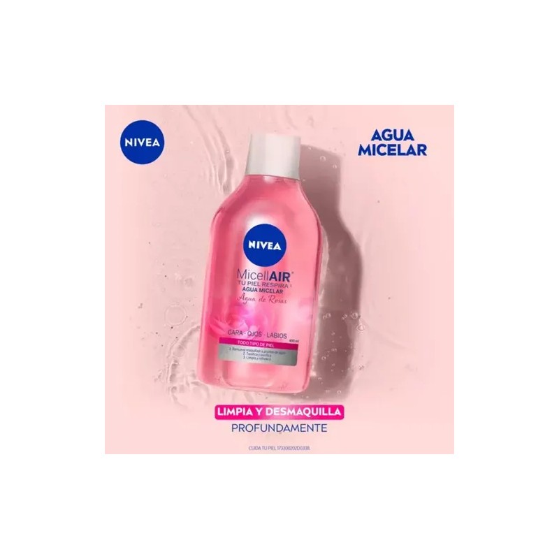Agua Micelar Desmaquillante Nivea Agua De Rosas 400ml