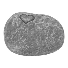 Pet Memorial Stone, Resin, Memorials Funerary Dogs DIY Cat Dog Grave Marker Lettering Simulation Pebbles Indoor Outdoor Backyard Pet Tombstone (Love Stone Grey)