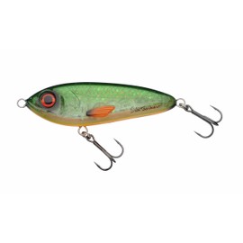 Abu Garcia Svartzonker McTracer Hybrid Jerkbait - Soft and Hard Bait for Pike, Bass and Trout Fishing - Perfect for Freshwater and Saltwater Fishing, Hand Painted, Fire Carp Flash 12.5 cm