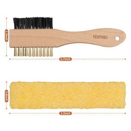 YEHFHSU 2-Piece Suede Brush and Suede Eraser, Suede Cleaner Kit, Suede Brush for Shoes Effectively Solves Stubborn Stains on Soft Bristle Shoes
