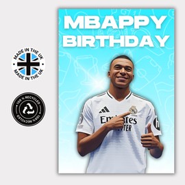 Mbappé Football Birthday Card - Anniversary Card - Football Fan Birthday Card - Football Birthday Card For Him - Football Birthday Card For Her - Football Card For Son