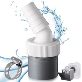 Dishwasher and Washing Machine Drain Adapter with Outlet for Pipe Diameter 40 mm and Inlet Diameter 18-23 mm for Washing Machine, Dishwasher, Dryer, Garden Hoses