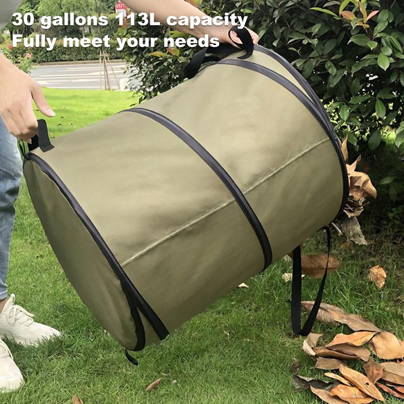 113L Collapsible Trash Can 30 Gallon Recycling Large Leaf Garbage