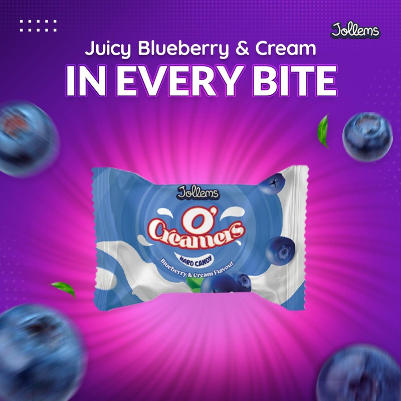 Jollems O’ Creamers Blueberry & Cream Flavored Hard Candy |