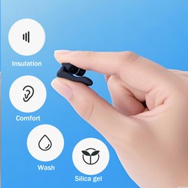 MUNSKT 4 Paar Silikon-Ohrstöpsel, wiederverwendbare und waschbare Ohrstöpsel zum Schwimmen und Schlafen, halten Wasser fern und Gehörschutz