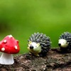 Resin Hedgehog Figures Mini Animal: 20 Pieces Lawn Micro Hedgehog