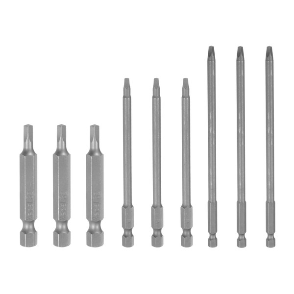 HARFINGTON 9Pcs Square Head Screwdriver Bits SQ2, SQ3 Magnetic 1/4