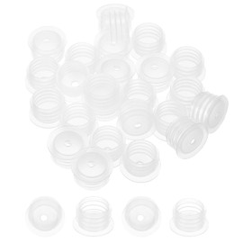 PATIKIL Bottle Adapter 0.59"/15mm, 25 Pcs Press in Bottle Adapter Plugs for Oral Dispensers Liquid Oil Plastic Glass Bottles Stopper, Clear