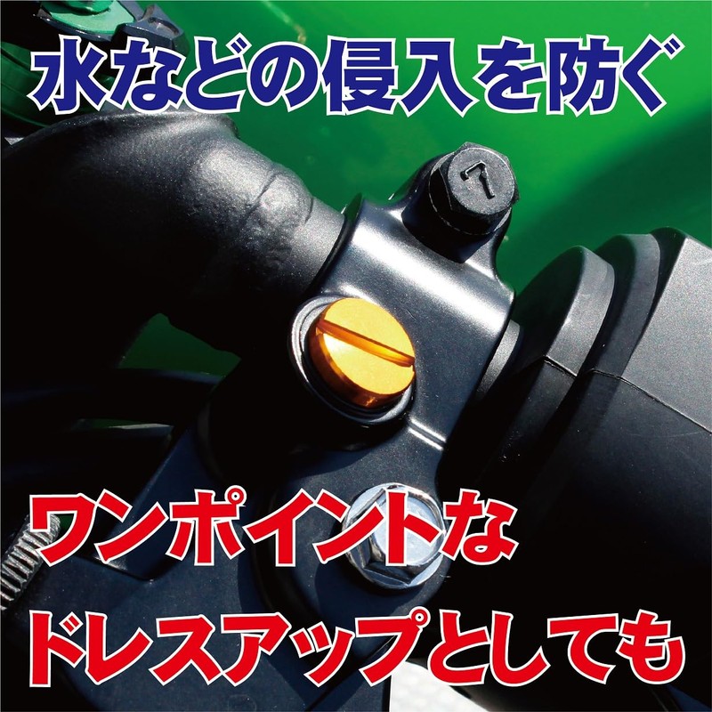 ポッシュフェイス(POSH FAITH) ポッシュ(POSH) バイク用品 アルミカラードミラーホールカバーキャップ M10-P1.25 逆ネジ 1個入り ブラック 000807-06