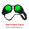 Steampunk Victorian Goggles Rave Glasses, Sleek and Stylish Industrial, Emerald