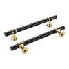 SYZOW 6 Pack Black Cabinet Pulls 160mm Black Kitchen Handles