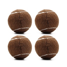 Magicorange 4 PCS Precut Walker Tennis Balls for Furniture Legs and Floor Protection, Heavy Duty Long Lasting Felt Pad Glide Coverings (Brown)
