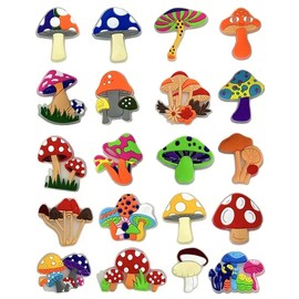 BOWNDY Mushroom Charms for Croc Clog Shoe Decoration,Colorful Mushroom Charm,Bulk Charms,Charms Cute,Charms Pack,Random Charms