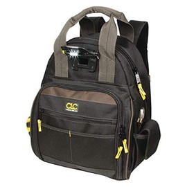 CLC Custom Leather Craft L255 Tech Gear Lighted Backpack, 53 Compartments, 16" x 13"