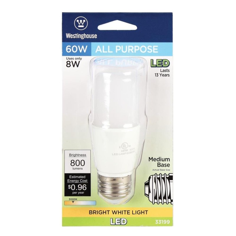 Westinghouse 3319900 60-Watt Equivalent T7 Bright White LED Light Bulb