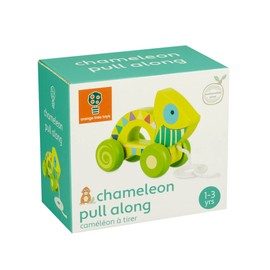 Orange Tree Toys: Pull Along: Chameleon - Wooden Toy, Colorful Wheeled Character, Encourage First Steps, FSC Certified, Toddler & Kids Ages 1+
